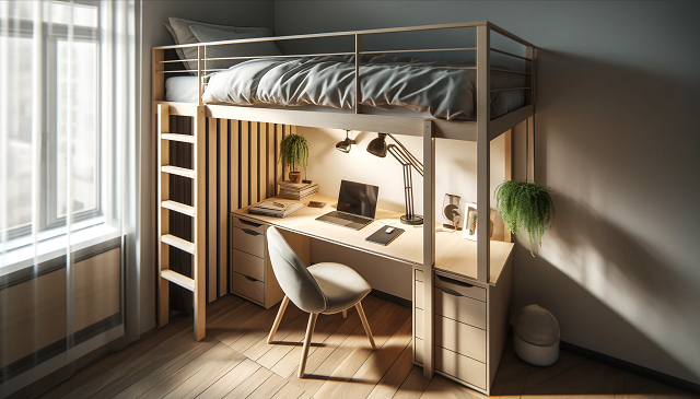 Biurko dla rodzeństwa pod łóżkiem — czy to dobry pomysł na oszczędność miejsca?